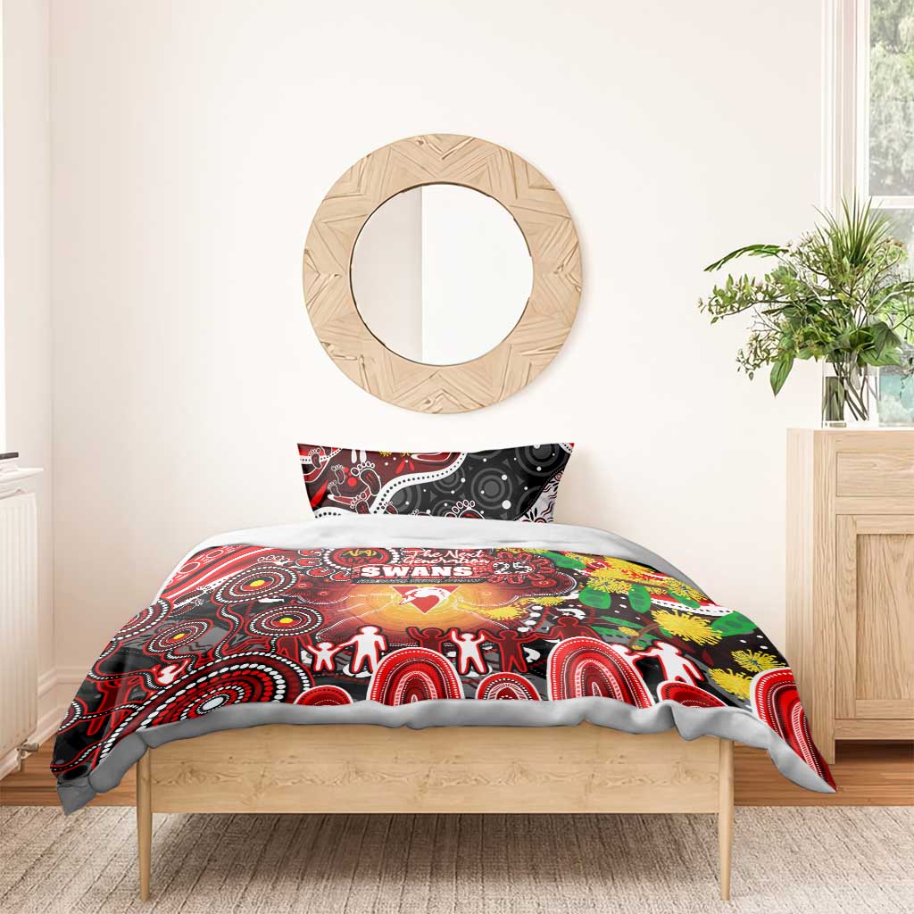 NAIDOC Week 2025 Swans Football Bedding Set Aboriginal Dot Painting