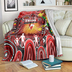 NAIDOC Week 2025 Swans Football Blanket Aboriginal Dot Painting