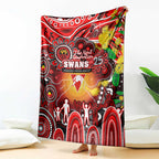 NAIDOC Week 2025 Swans Football Blanket Aboriginal Dot Painting