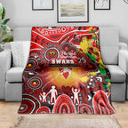 NAIDOC Week 2025 Swans Football Blanket Aboriginal Dot Painting