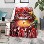 NAIDOC Week 2025 Swans Football Blanket Aboriginal Dot Painting