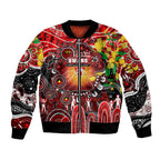 Personalised NAIDOC Week 2025 Swans Football Bomber Jacket Aboriginal Dot Painting