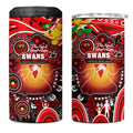 NAIDOC Week 2025 Swans Football 4 in 1 Can Cooler Tumbler Aboriginal Dot Painting
