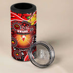 NAIDOC Week 2025 Swans Football 4 in 1 Can Cooler Tumbler Aboriginal Dot Painting