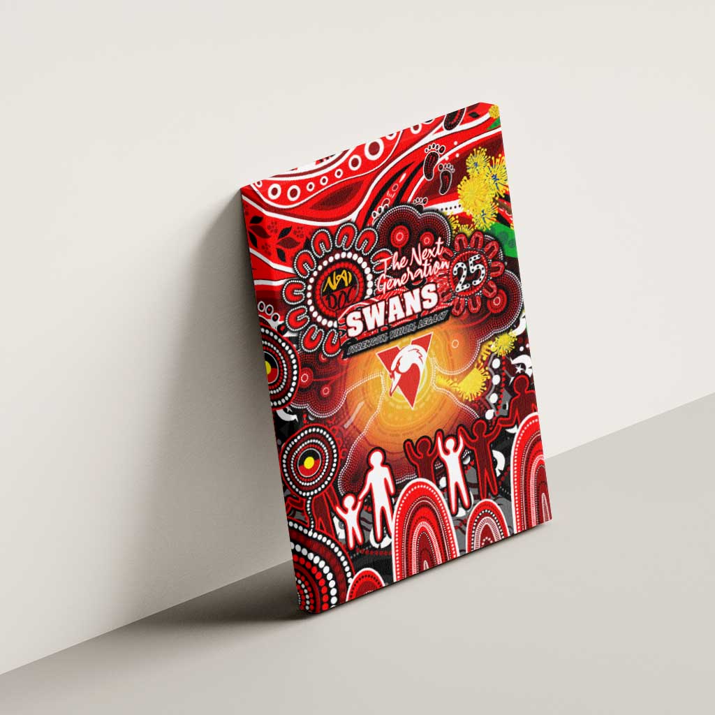 NAIDOC Week 2025 Swans Football Canvas Wall Art Aboriginal Dot Painting