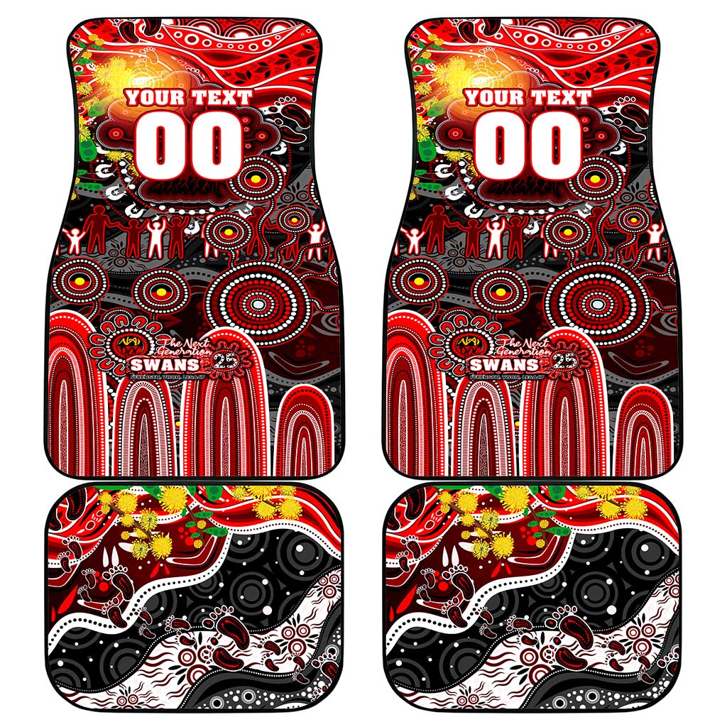 NAIDOC Week 2025 Swans Football Car Mats Aboriginal Dot Painting
