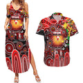 Personalised NAIDOC Week 2025 Swans Football Couples Matching Summer Maxi Dress and Hawaiian Shirt Aboriginal Dot Painting