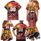 Personalised NAIDOC Week 2025 Swans Football Family Matching Mermaid Dress and Hawaiian Shirt Aboriginal Dot Painting