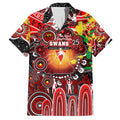 Personalised NAIDOC Week 2025 Swans Football Family Matching Summer Maxi Dress and Hawaiian Shirt Aboriginal Dot Painting