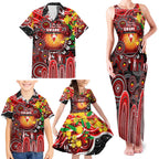 Personalised NAIDOC Week 2025 Swans Football Family Matching Tank Maxi Dress and Hawaiian Shirt Aboriginal Dot Painting