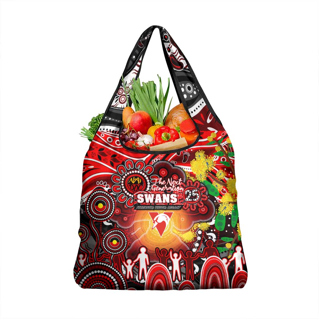 NAIDOC Week 2025 Swans Football Grocery Bag Aboriginal Dot Painting