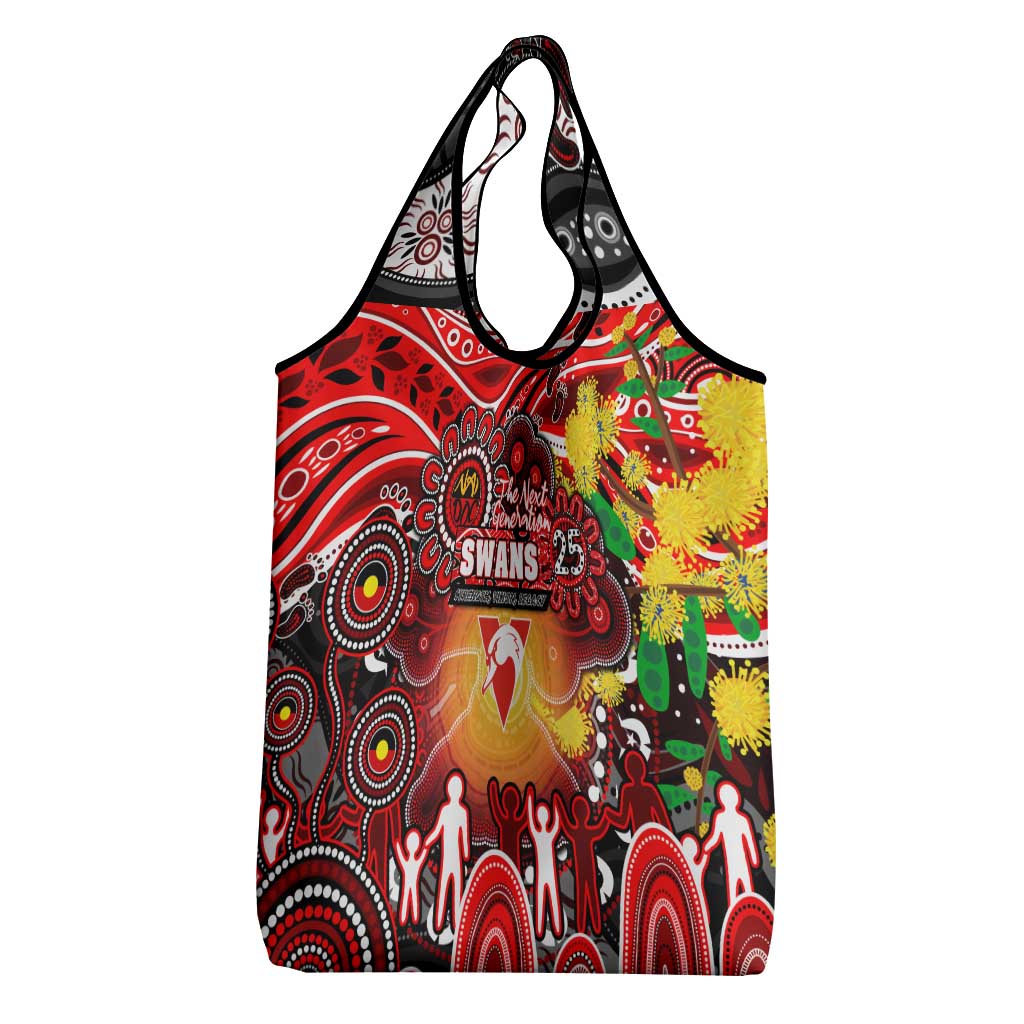 NAIDOC Week 2025 Swans Football Grocery Bag Aboriginal Dot Painting