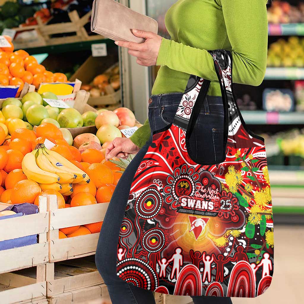 NAIDOC Week 2025 Swans Football Grocery Bag Aboriginal Dot Painting