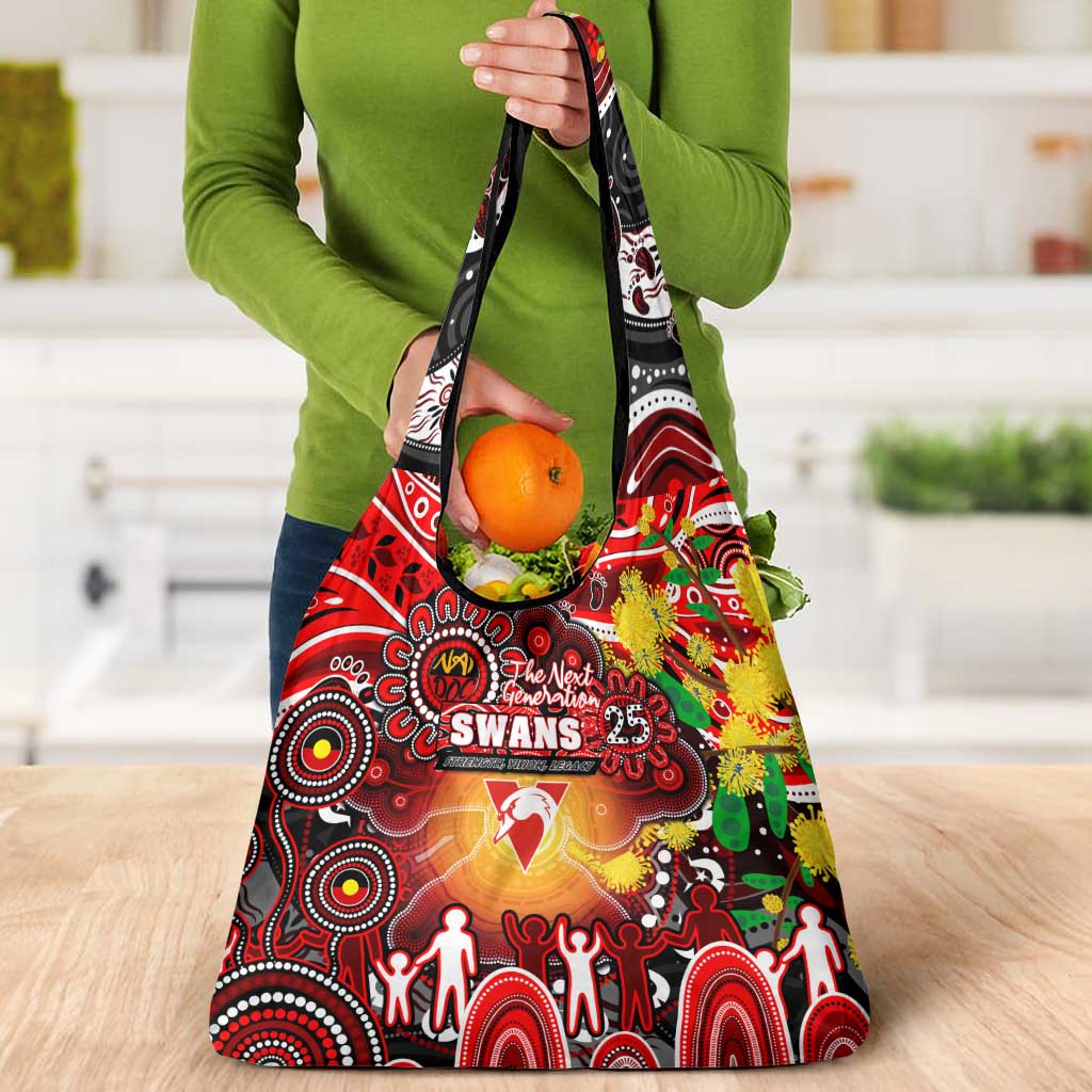 NAIDOC Week 2025 Swans Football Grocery Bag Aboriginal Dot Painting