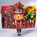 NAIDOC Week 2025 Swans Football Hooded Blanket Aboriginal Dot Painting