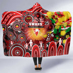 NAIDOC Week 2025 Swans Football Hooded Blanket Aboriginal Dot Painting