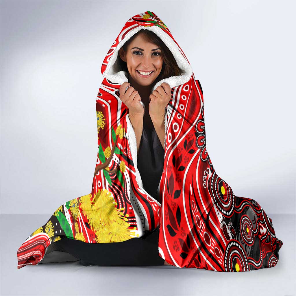 NAIDOC Week 2025 Swans Football Hooded Blanket Aboriginal Dot Painting