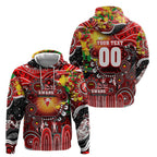 Personalised NAIDOC Week 2025 Swans Football Hoodie Aboriginal Dot Painting