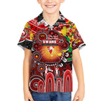 Personalised NAIDOC Week 2025 Swans Football Kid Hawaiian Shirt Aboriginal Dot Painting