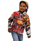 Personalised NAIDOC Week 2025 Swans Football Kid Hoodie Aboriginal Dot Painting