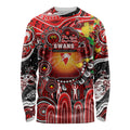 Personalised NAIDOC Week 2025 Swans Football Long Sleeve Shirt Aboriginal Dot Painting
