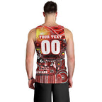 Personalised NAIDOC Week 2025 Swans Football Men Tank Top Aboriginal Dot Painting