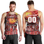 Personalised NAIDOC Week 2025 Swans Football Men Tank Top Aboriginal Dot Painting