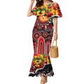 Personalised NAIDOC Week 2025 Swans Football Mermaid Dress Aboriginal Dot Painting