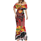 Personalised NAIDOC Week 2025 Swans Football Mermaid Dress Aboriginal Dot Painting