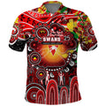 Personalised NAIDOC Week 2025 Swans Football Polo Shirt Aboriginal Dot Painting