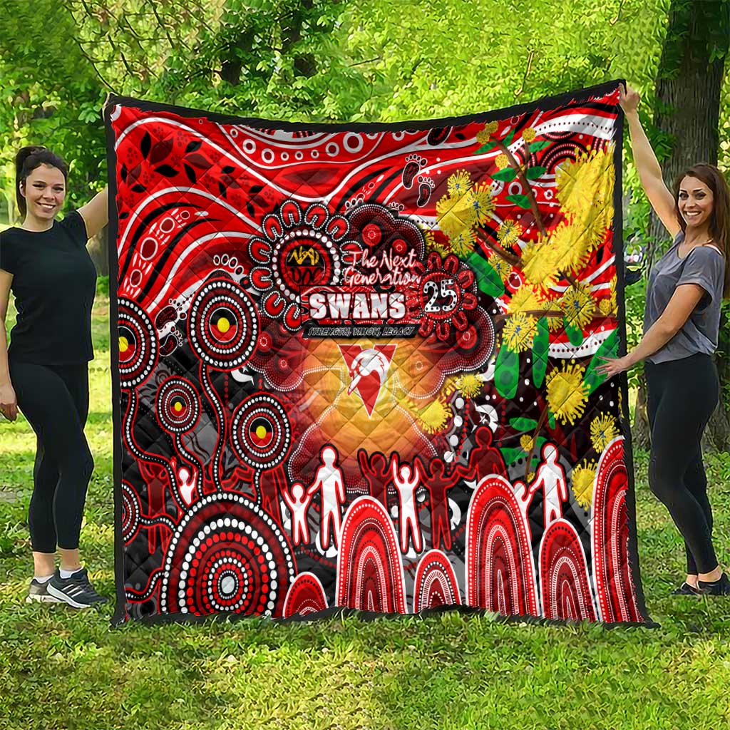 NAIDOC Week 2025 Swans Football Quilt Aboriginal Dot Painting