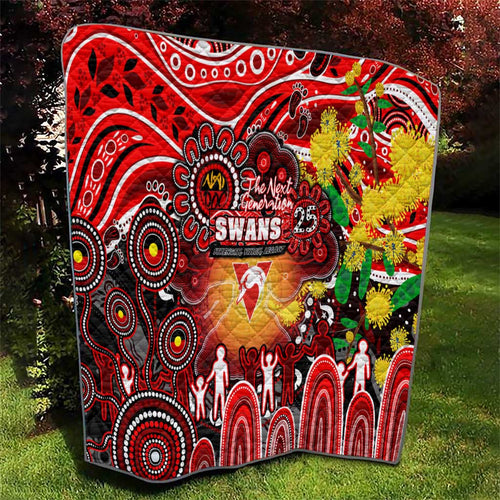 NAIDOC Week 2025 Swans Football Quilt Aboriginal Dot Painting