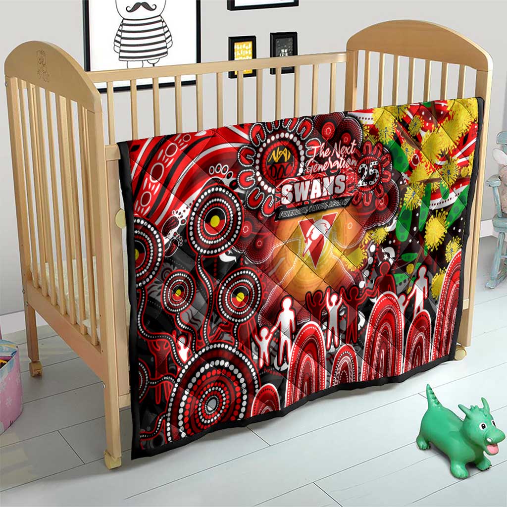 NAIDOC Week 2025 Swans Football Quilt Aboriginal Dot Painting