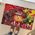 NAIDOC Week 2025 Swans Football Rubber Doormat Aboriginal Dot Painting
