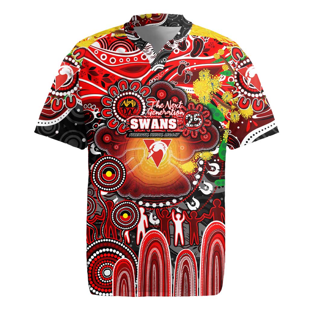 Personalised NAIDOC Week 2025 Swans Football Rugby Jersey Aboriginal Dot Painting
