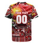 Personalised NAIDOC Week 2025 Swans Football Rugby Jersey Aboriginal Dot Painting