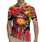 Personalised NAIDOC Week 2025 Swans Football Rugby Jersey Aboriginal Dot Painting
