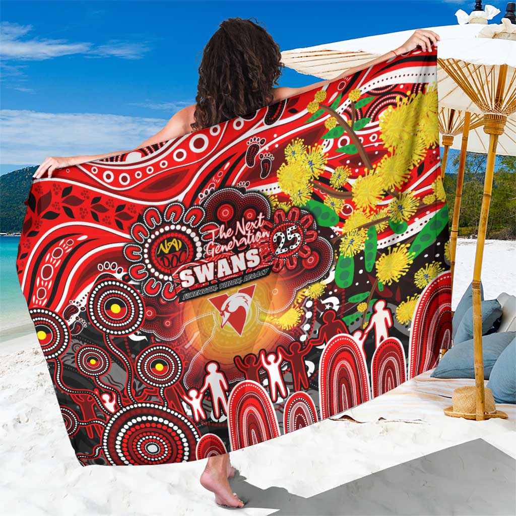 NAIDOC Week 2025 Swans Football Sarong Aboriginal Dot Painting