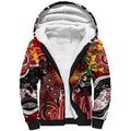 Personalised NAIDOC Week 2025 Swans Football Sherpa Hoodie Aboriginal Dot Painting