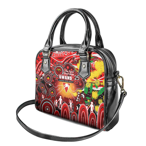 NAIDOC Week 2025 Swans Football Shoulder Handbag Aboriginal Dot Painting