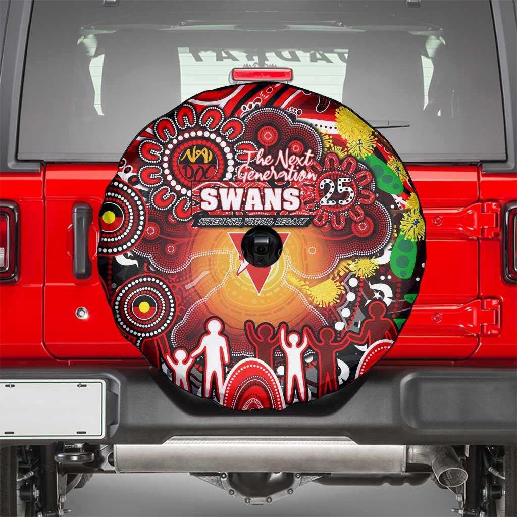 NAIDOC Week 2025 Swans Football Spare Tire Cover Aboriginal Dot Painting