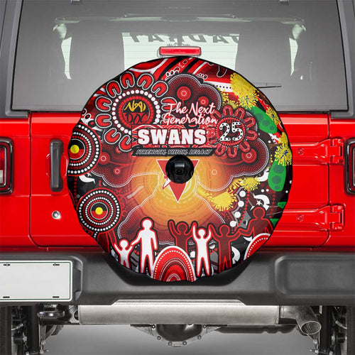 NAIDOC Week 2025 Swans Football Spare Tire Cover Aboriginal Dot Painting