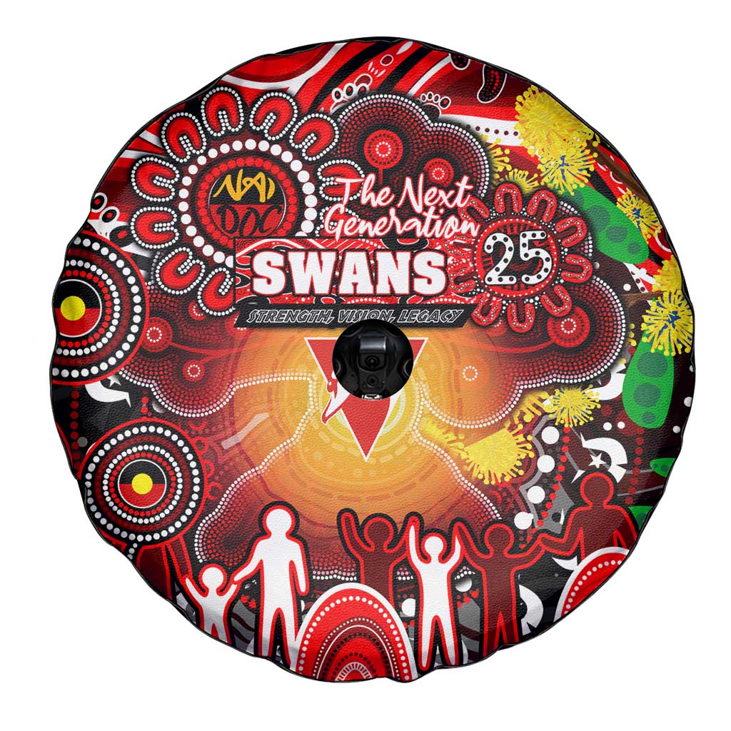 NAIDOC Week 2025 Swans Football Spare Tire Cover Aboriginal Dot Painting