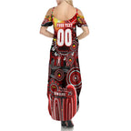 Personalised NAIDOC Week 2025 Swans Football Summer Maxi Dress Aboriginal Dot Painting