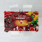 NAIDOC Week 2025 Swans Football Tablecloth Aboriginal Dot Painting