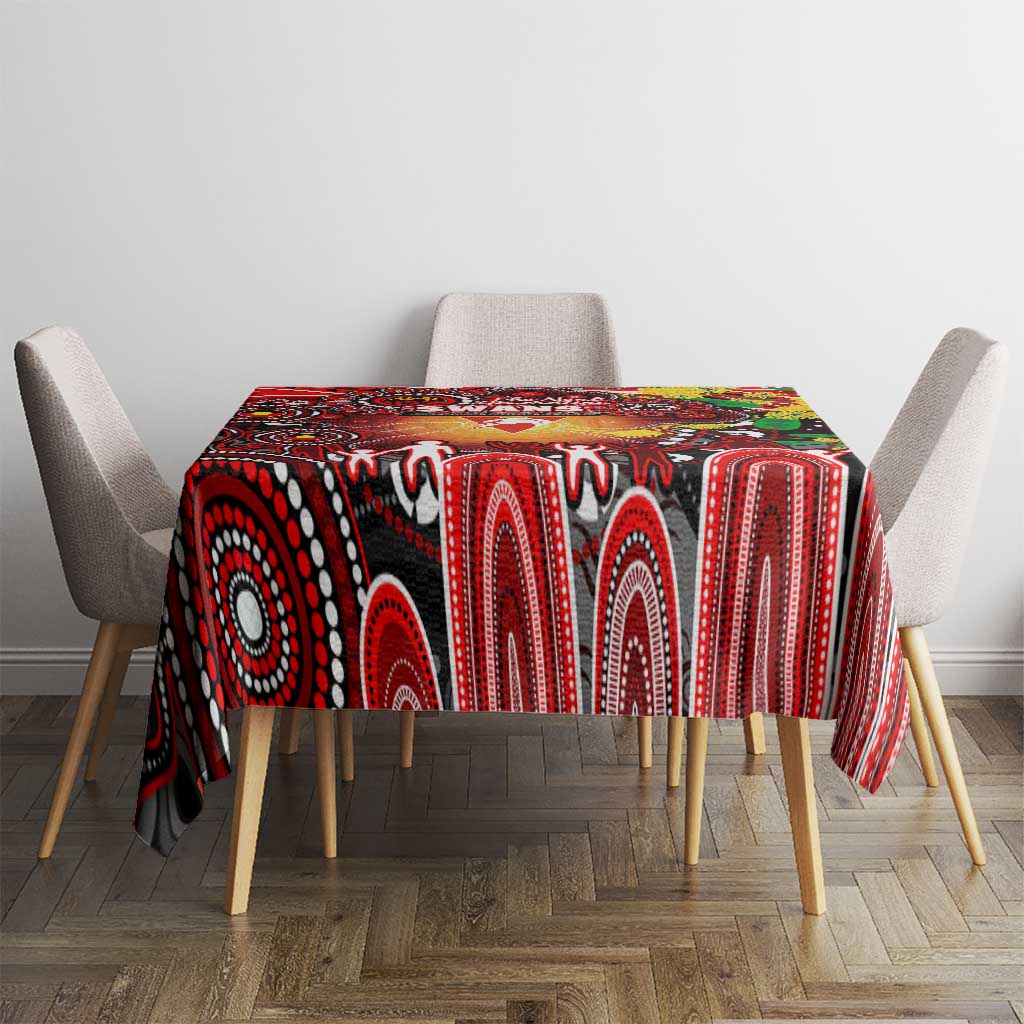 NAIDOC Week 2025 Swans Football Tablecloth Aboriginal Dot Painting
