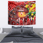 NAIDOC Week 2025 Swans Football Tapestry Aboriginal Dot Painting