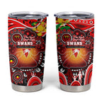 NAIDOC Week 2025 Swans Football Tumbler Cup Aboriginal Dot Painting
