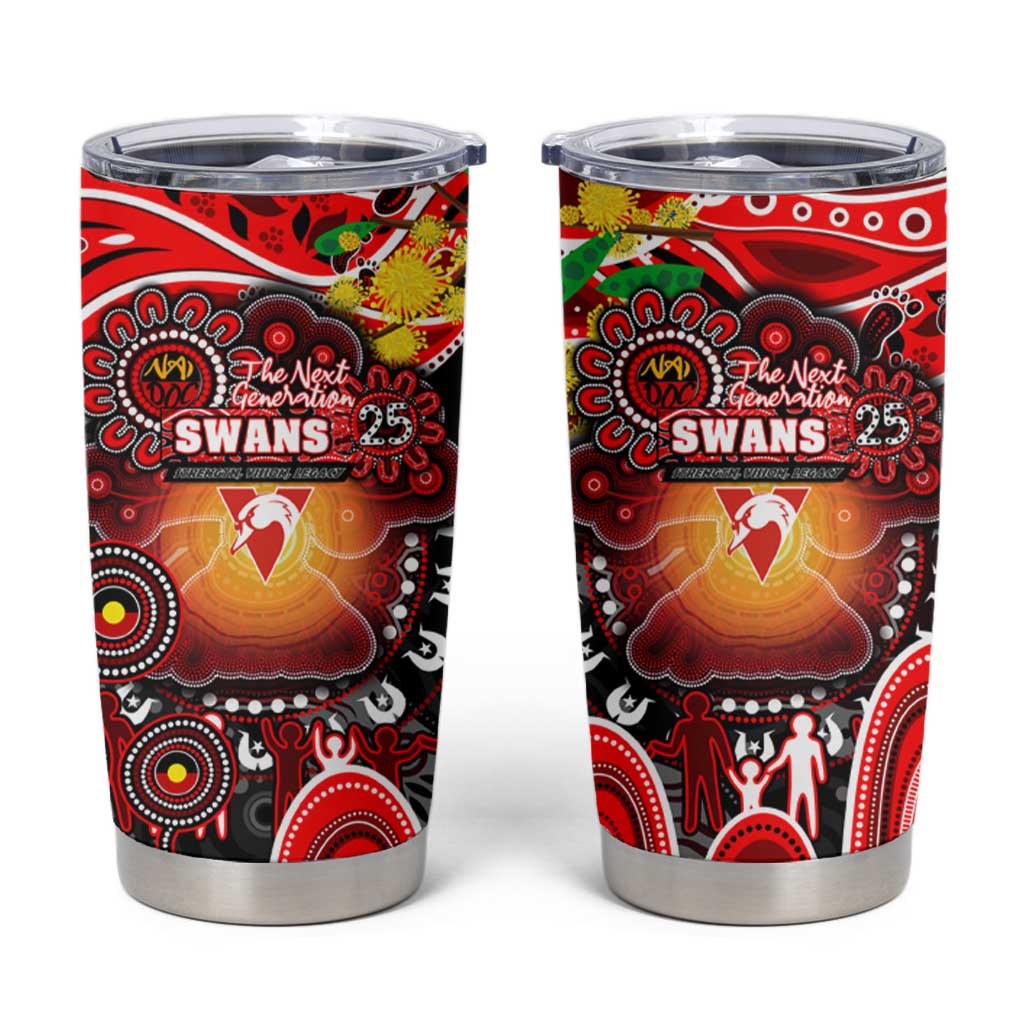 NAIDOC Week 2025 Swans Football Tumbler Cup Aboriginal Dot Painting