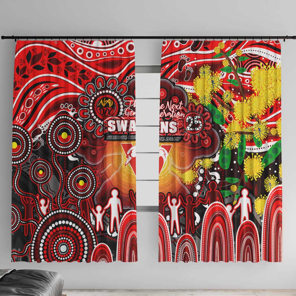 NAIDOC Week 2025 Swans Football Window Curtain Aboriginal Dot Painting